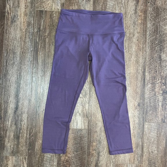 Yogalicious Pants - Yogalicious Dusty Purple Small Crop Leggings